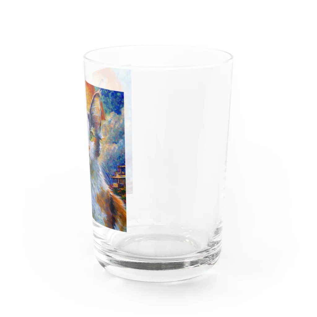 TEPPEI2024の日本の夜明けですニャン Water Glass :right