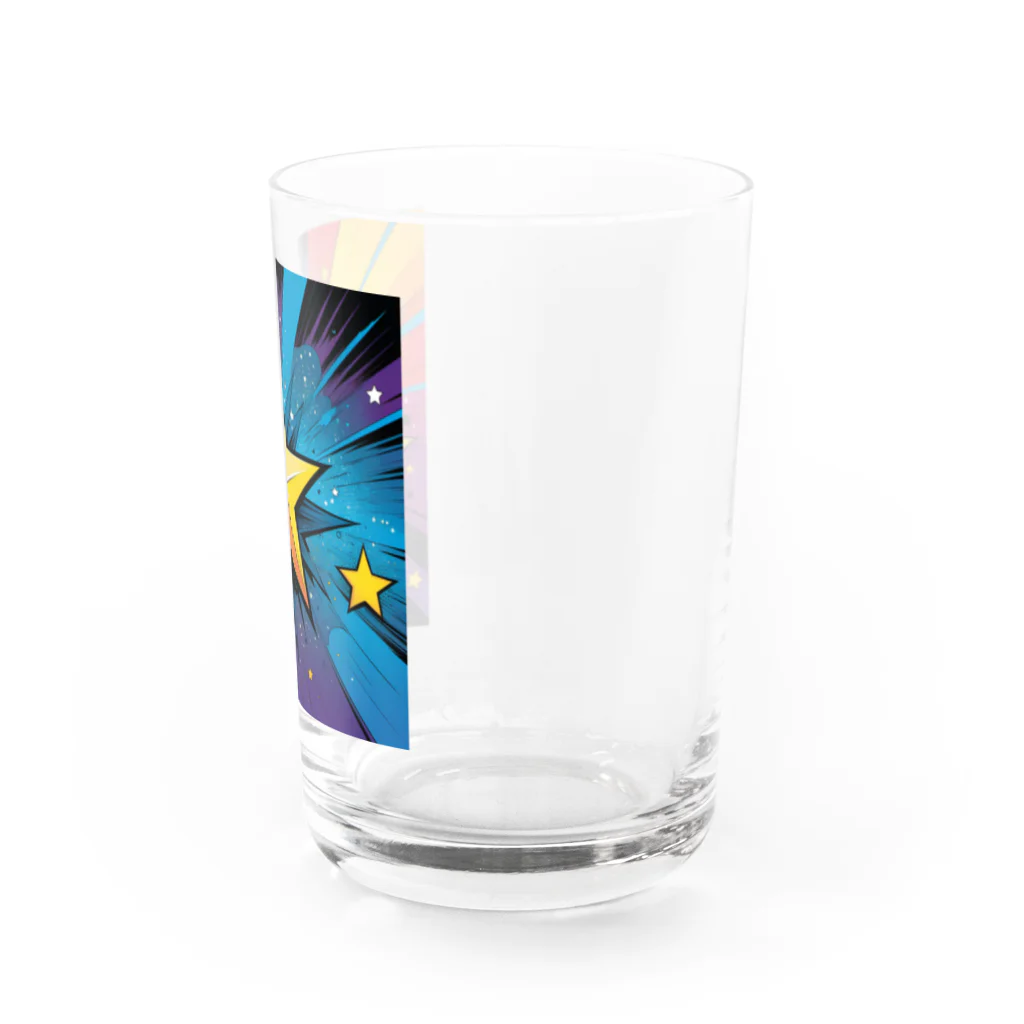 MOCHIDUKI商店のアメコミ風スター Water Glass :right