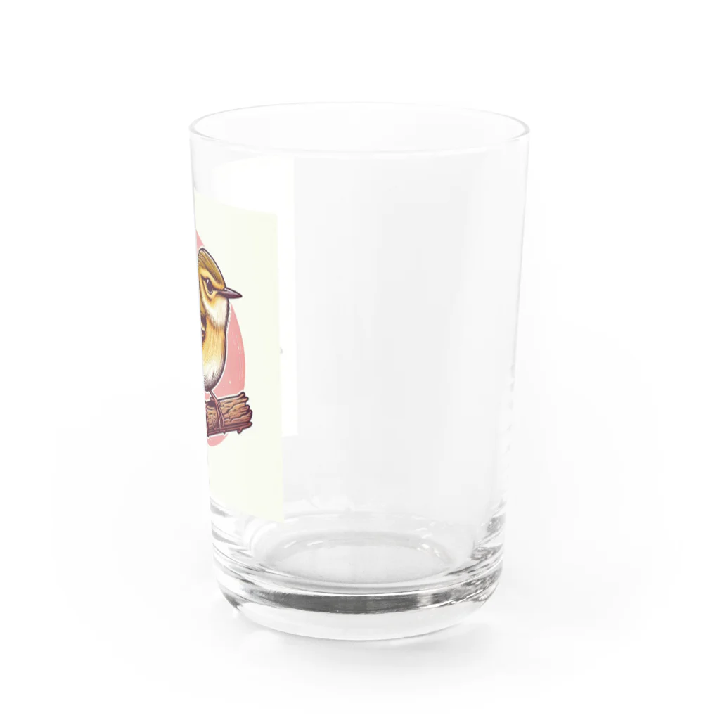 toto444のかわいいウグイス Water Glass :right