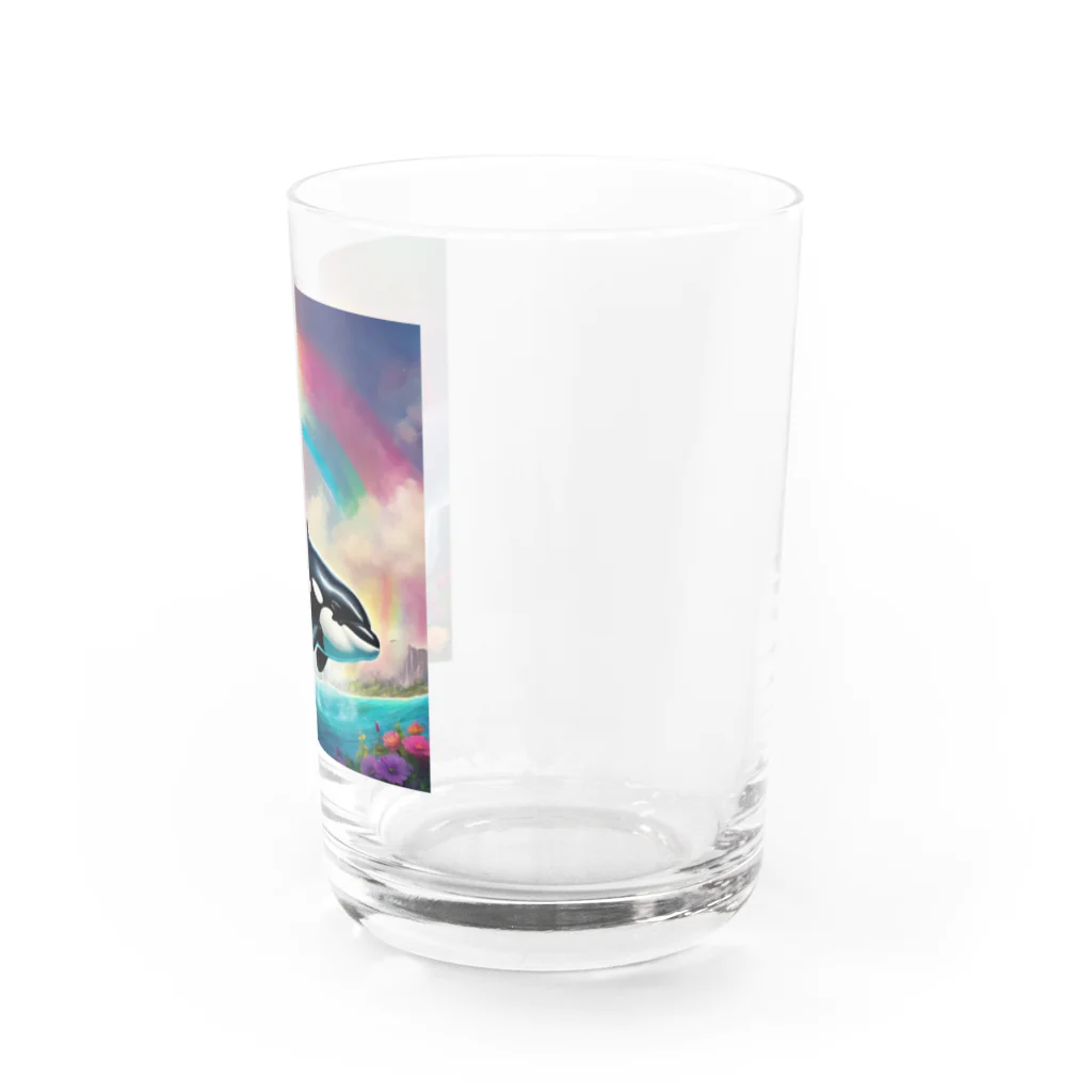 てぃっちゃんのシャチ Water Glass :right