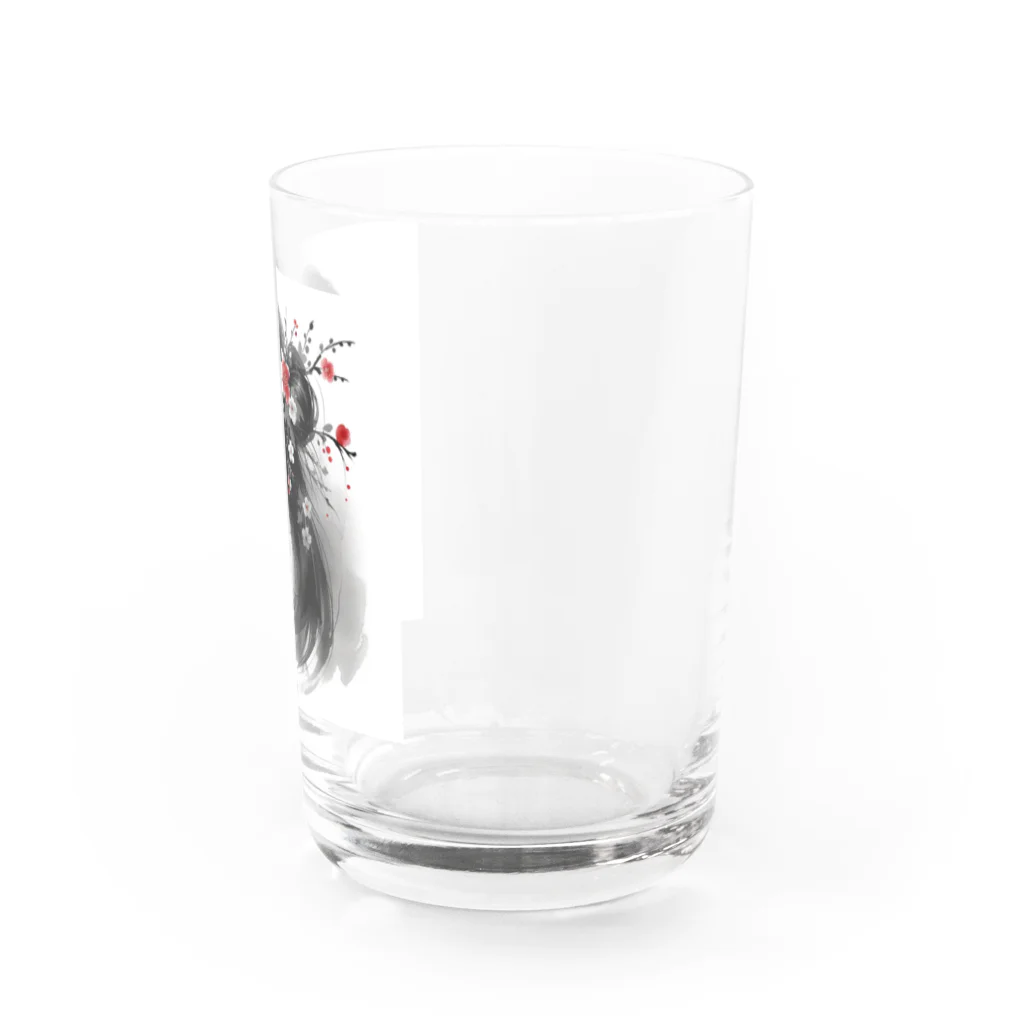 SUMIeの紅と女性 Water Glass :right