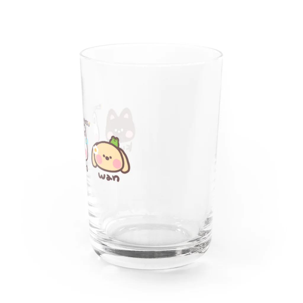 きつねのはちみつやさんのまちのどうぶつ３人組 Water Glass :right