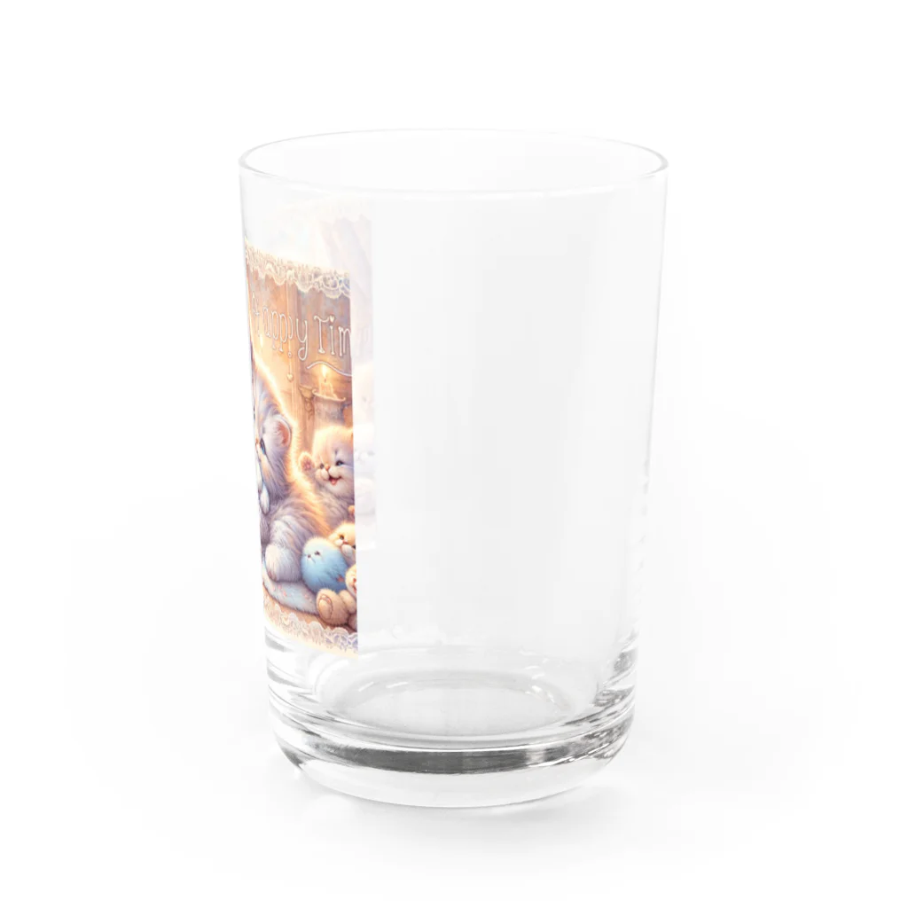 Yuya-Naganoの仲良く遊ぶ兄弟の猫 Water Glass :right