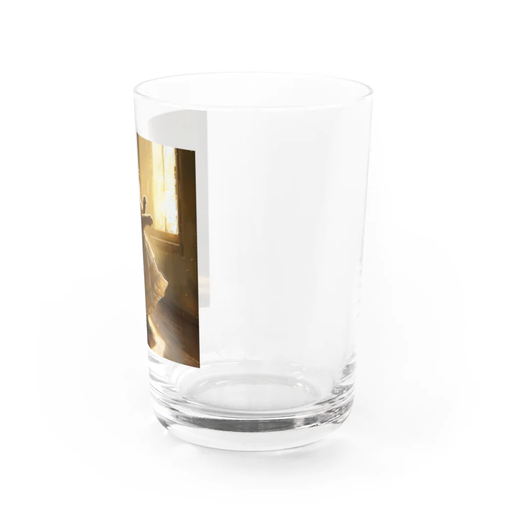 AQUAMETAVERSEの神々しい光を浴びる猫姫 アメジスト 2046 Water Glass :right