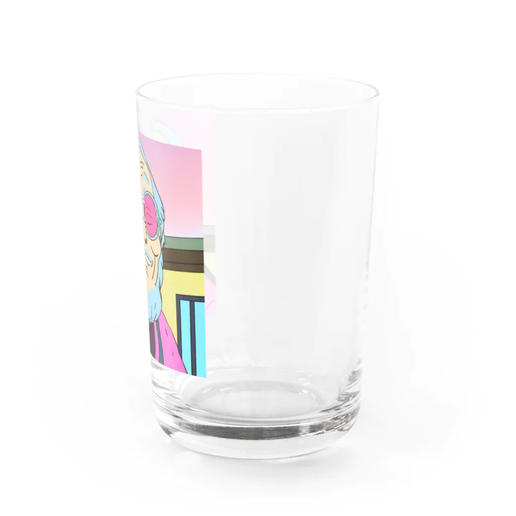 みんとの陽気なサングラスおじさん Water Glass :right