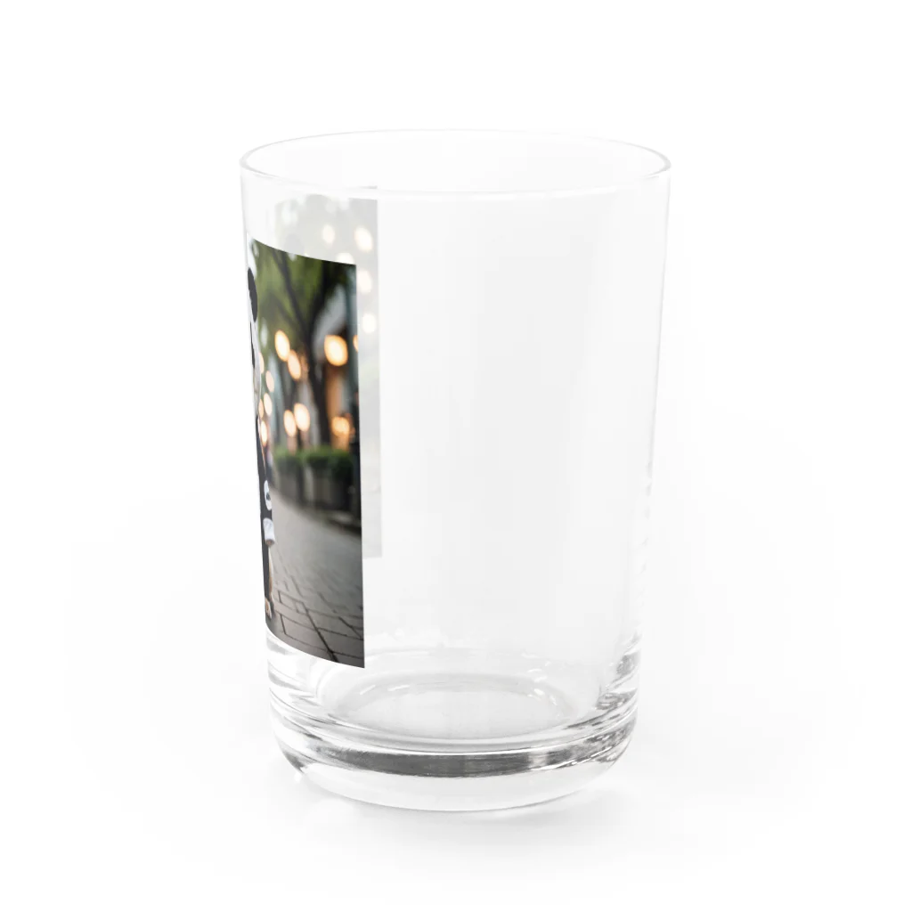 Shuji Nのパンダの着ぐるみを着た犬 Water Glass :right