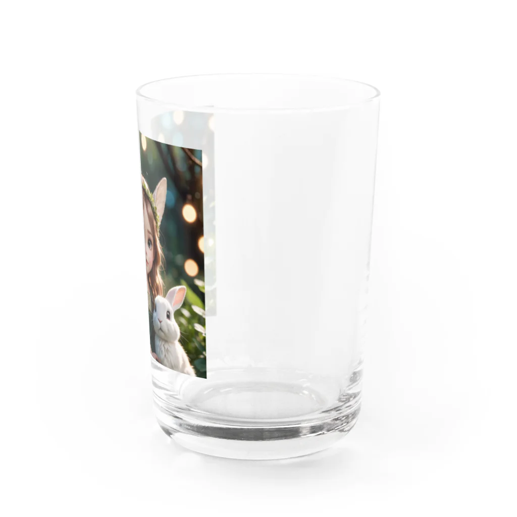 atto_usagiのフェアリーローズうさぎ Water Glass :right