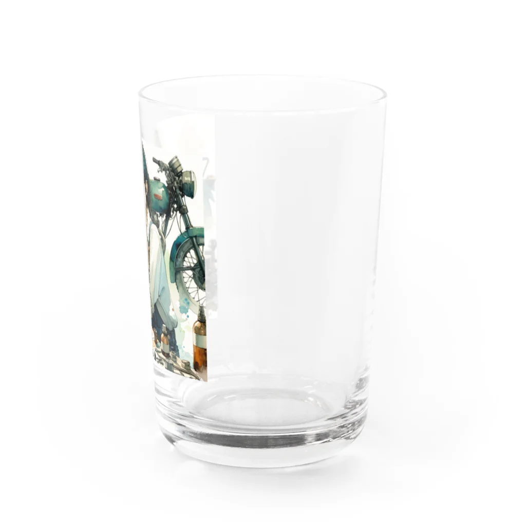 ヨーカズのバイク女子サキ Water Glass :right