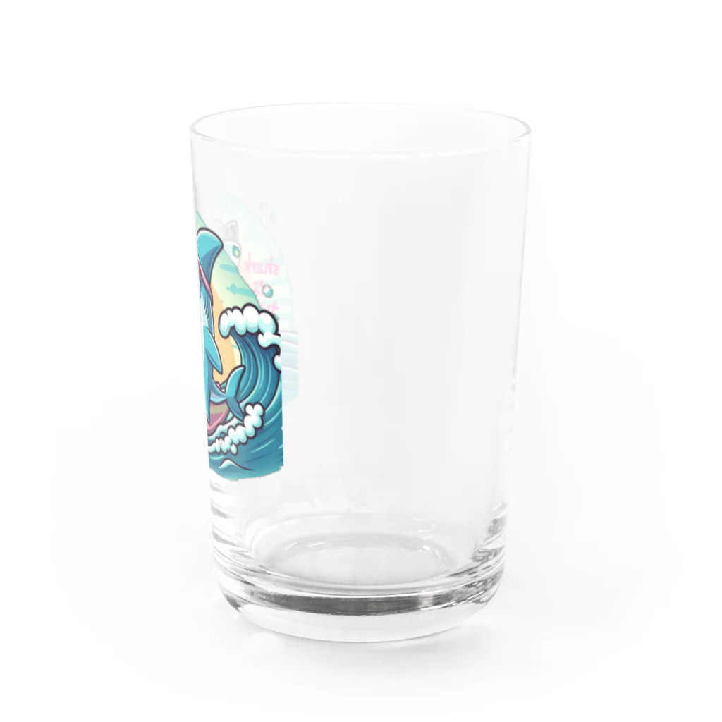 風来のSharkなヤツ Water Glass :right