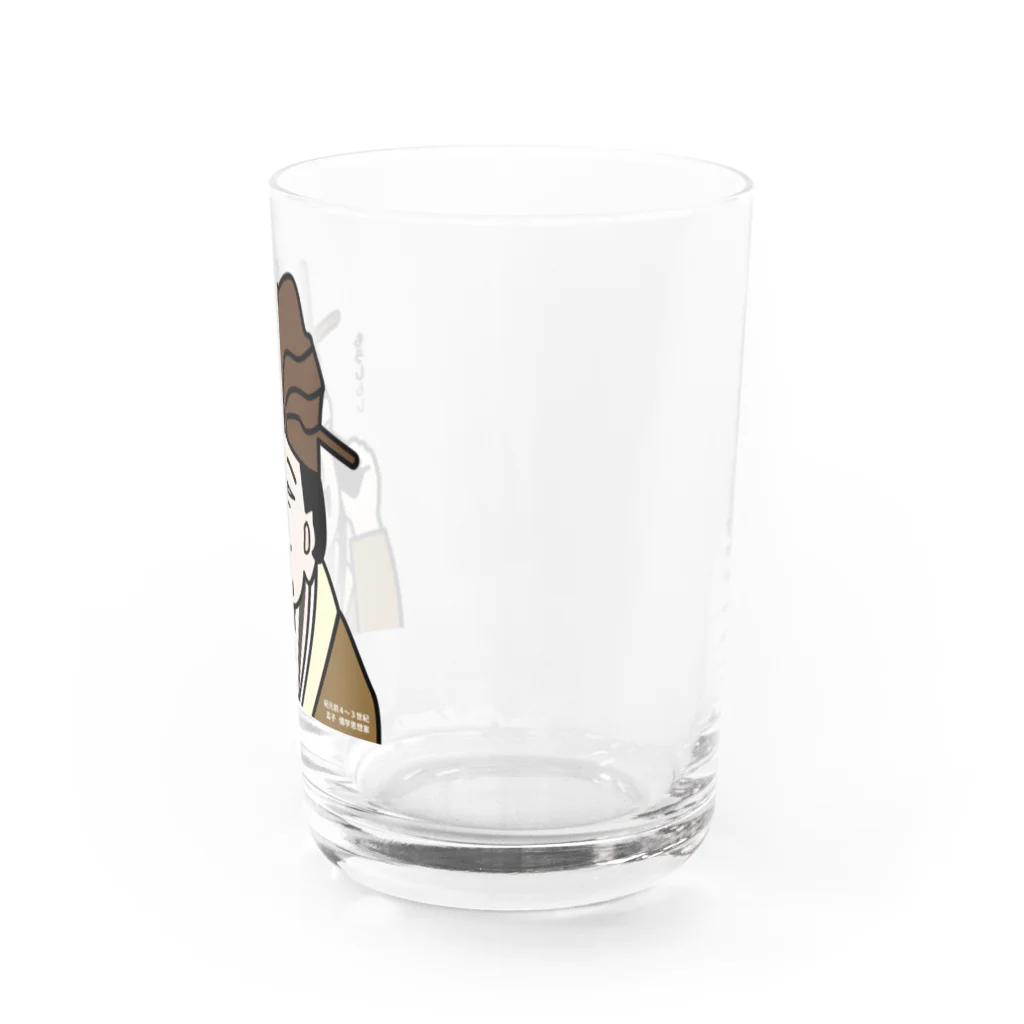 B-catのだじゃれ偉人シリーズ「孟子」 Water Glass :right