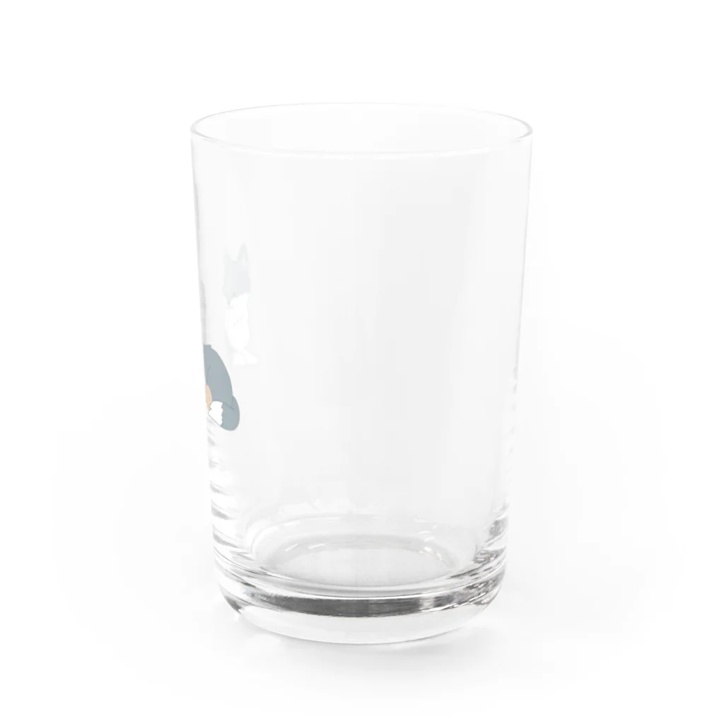 おいしいのぼくたちなかよし【おおかみとねこ】 Water Glass :right