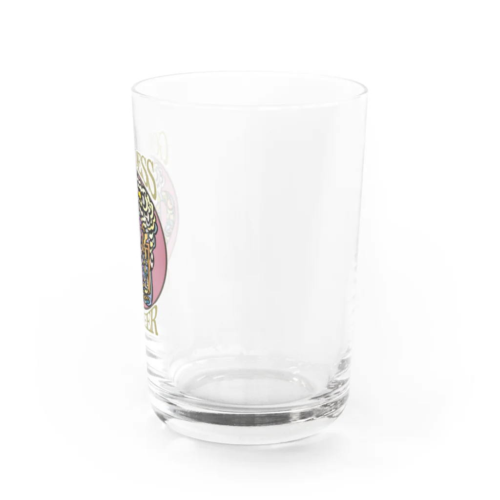 もんぴのアトリエのビールの女神さま Water Glass :right