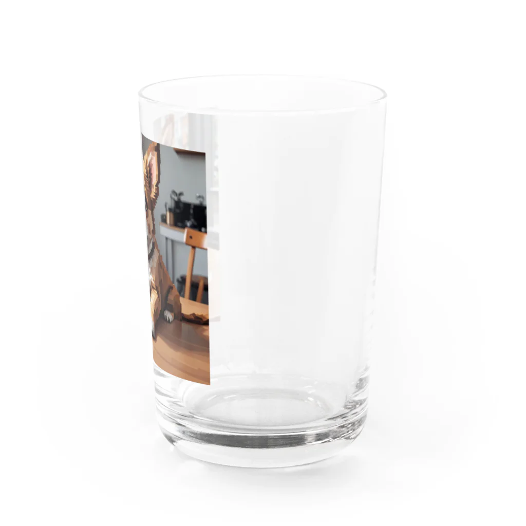 8-Bit Oasisのcoffee dog Water Glass :right