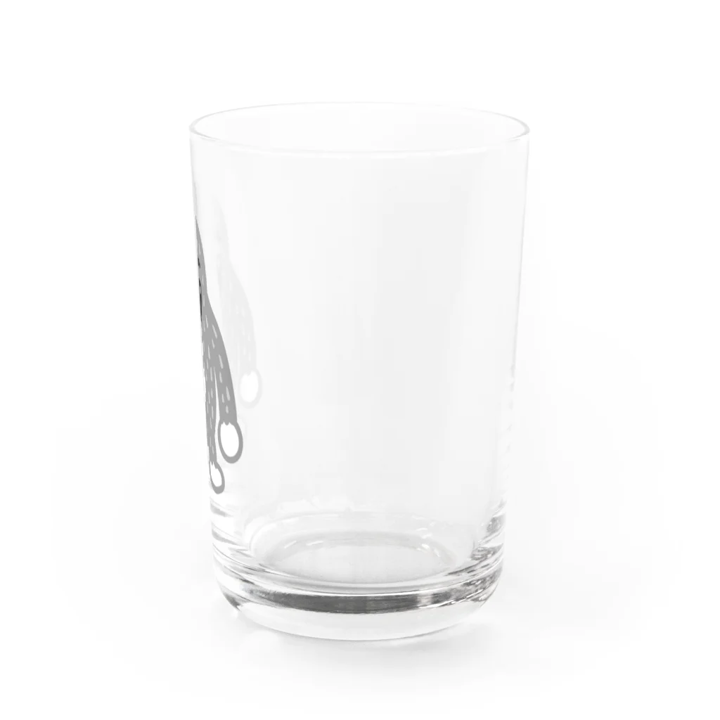 ゴルフバカイラストレーター野村タケオのNOM SHOPのシバヲ　モノクログッズ Water Glass :right