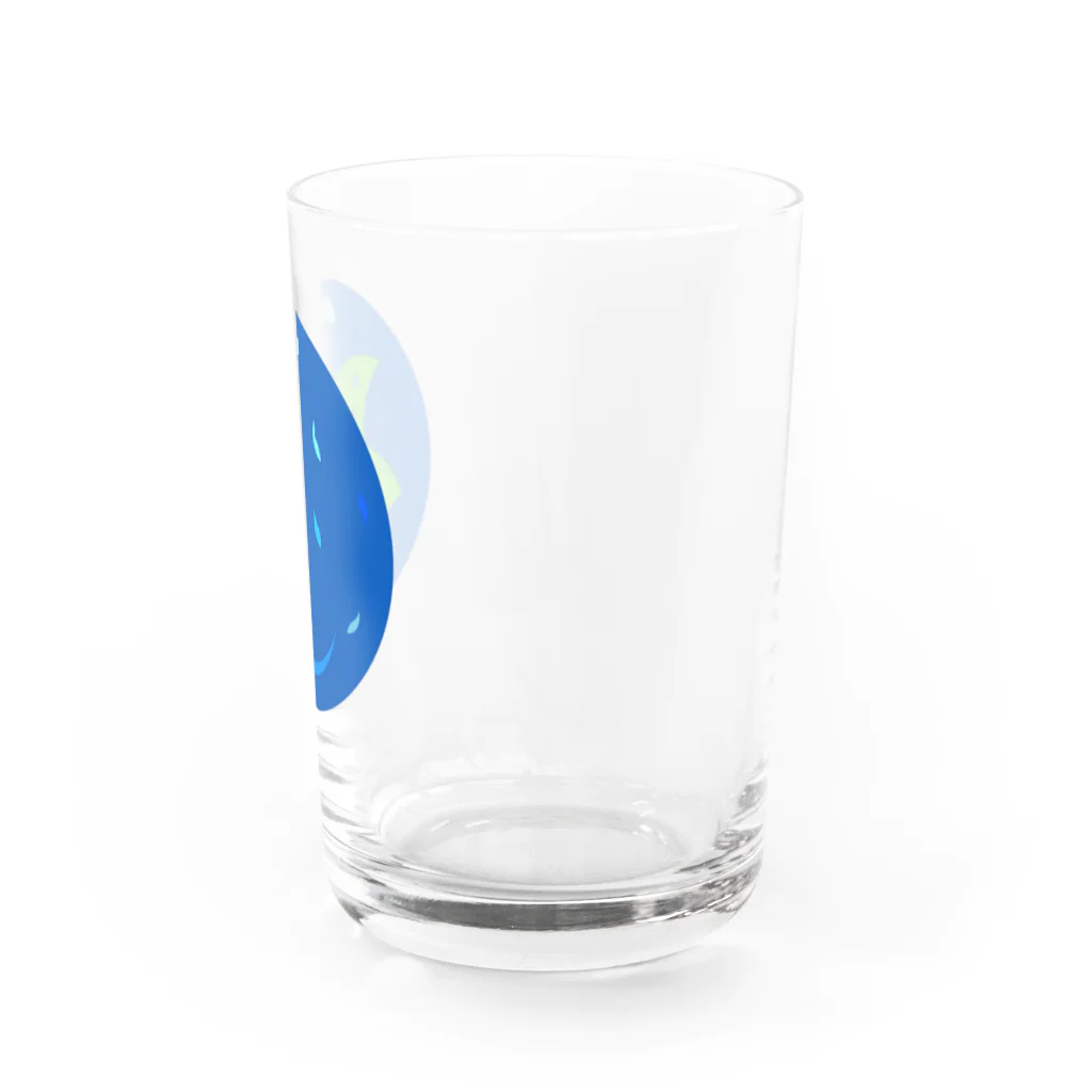 ウサネコ38の月と地球 Water Glass :right