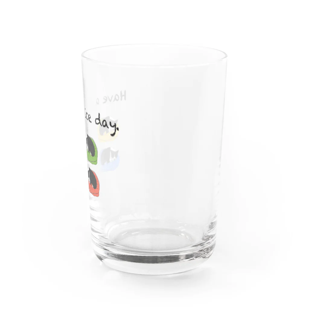 buuchapのボストンテリアHave a nice day. Water Glass :right