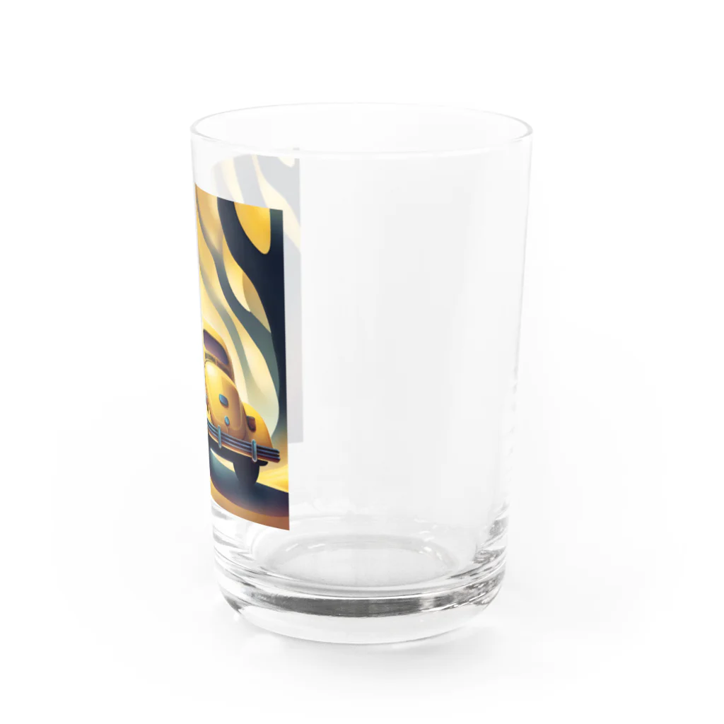 雑貨屋猫布団の黄色の外車 Water Glass :right