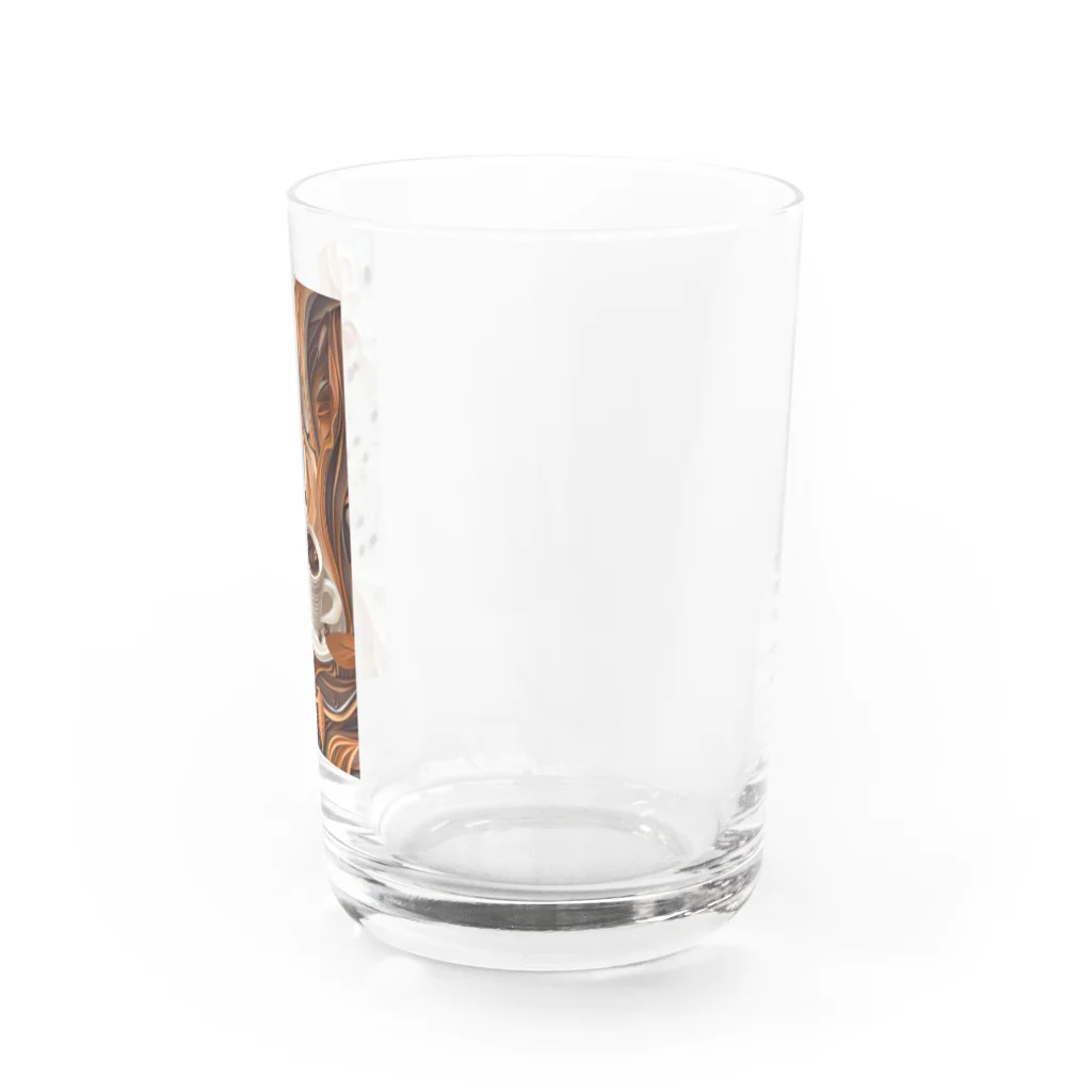 Grazing Wombatのコーヒーを紙細工のようなアートで表現 グラス右面