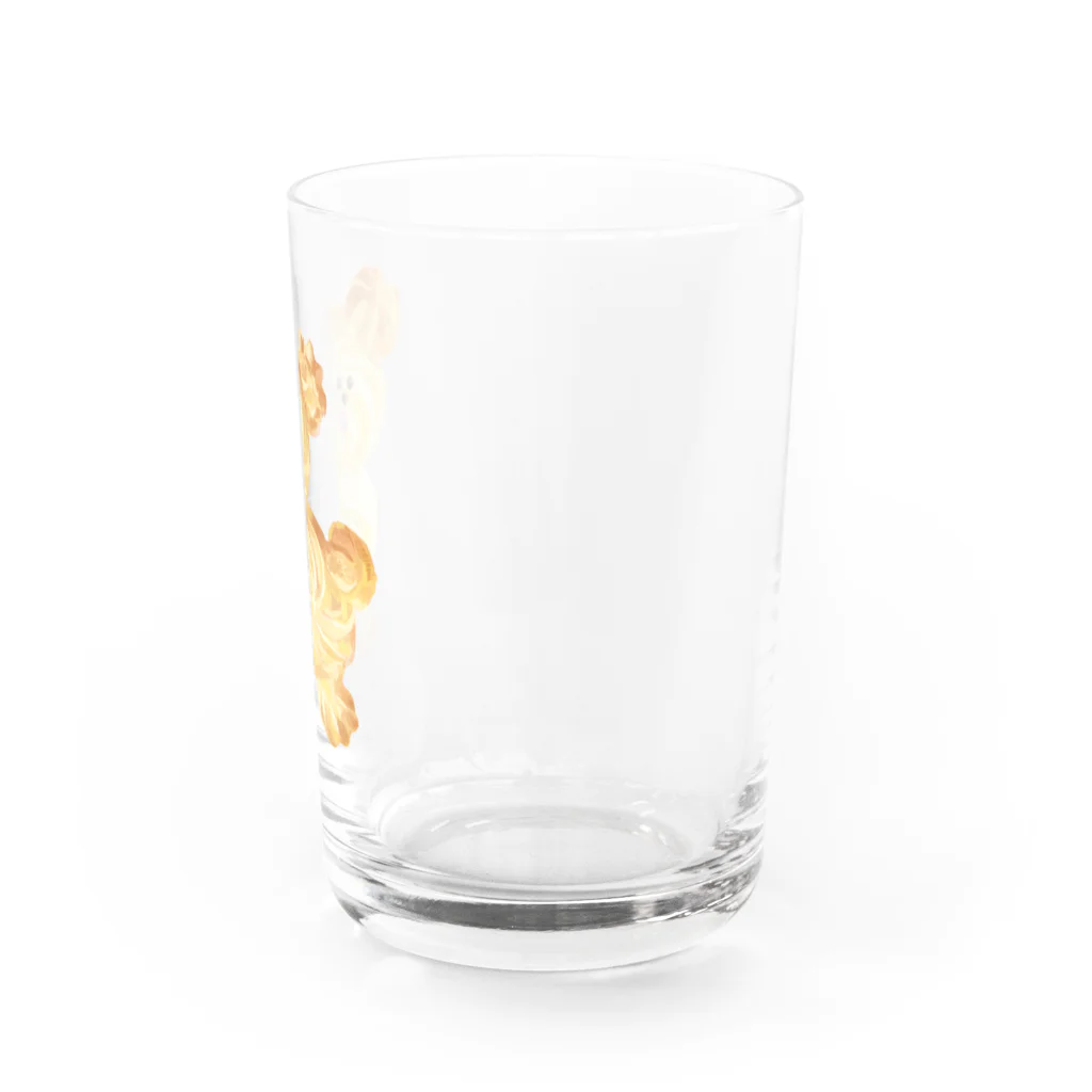 はしゃいでろクアッカワラビーのヤギさんのクッキー(いぬ) Water Glass :right