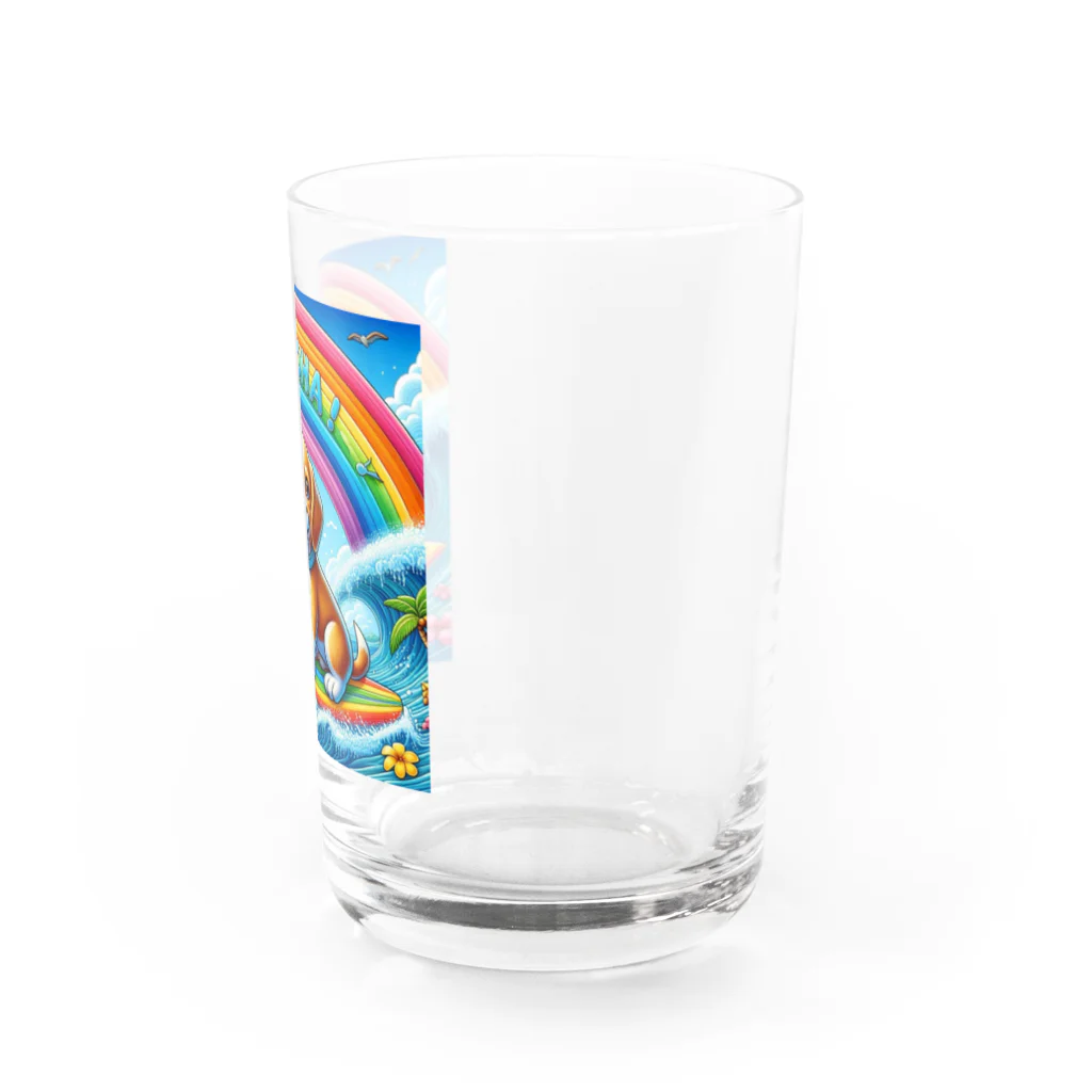 キューピットのアロハワンコ Water Glass :right