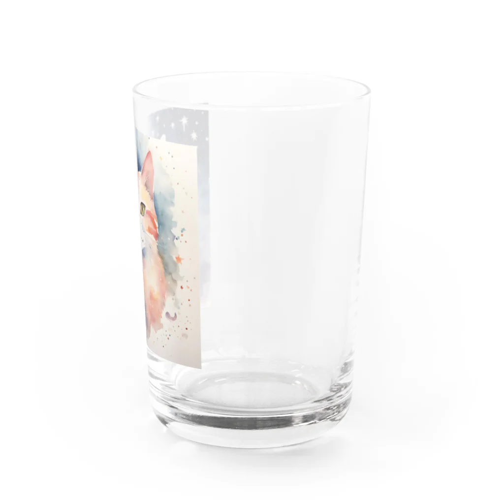 星降る夜にの微笑猫 Water Glass :right