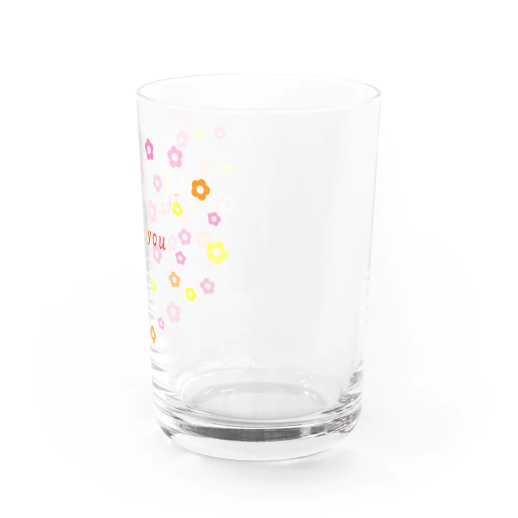 ainarukokoroのありがとう　感謝　Thank you プレゼント　かわいい　ハート Water Glass :right