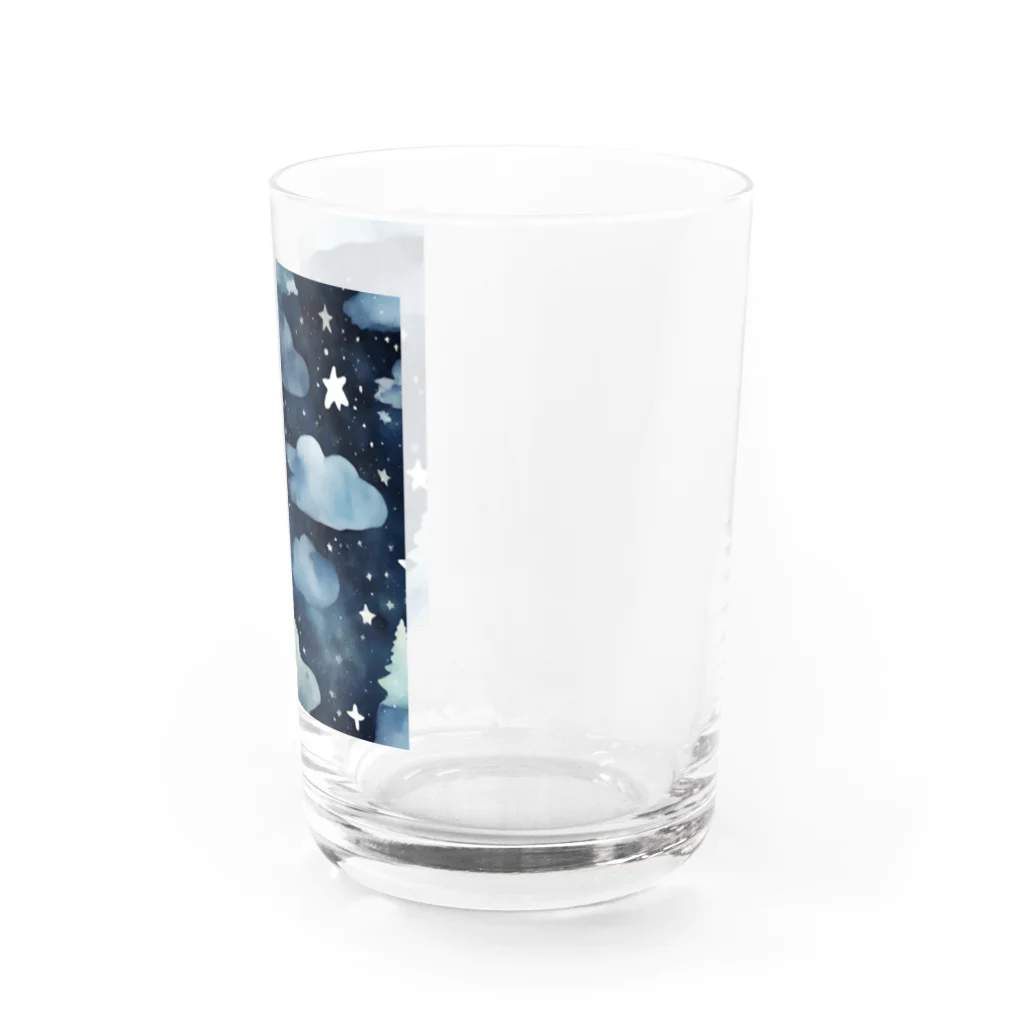 星降る夜にの夜空熊 Water Glass :right