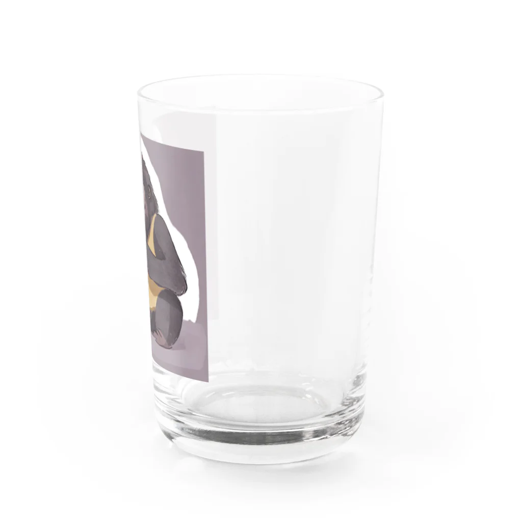 Runのスマホ依存症のゴリラ Water Glass :right