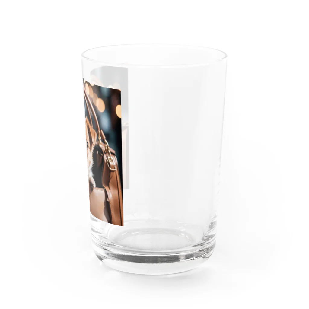 hanako_nono21のバッグに入った犬 Water Glass :right