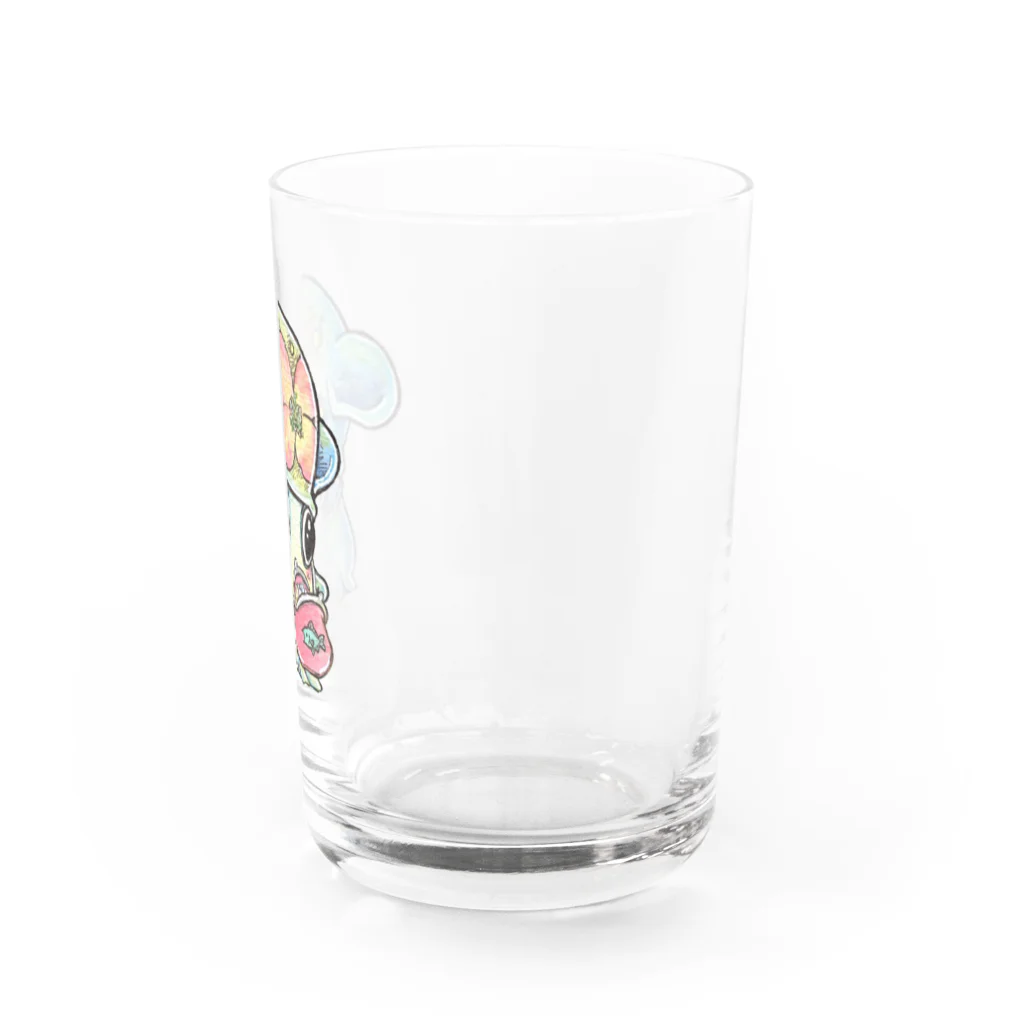 くじらーしあたーのミミイカちゃんのがま口 Water Glass :right