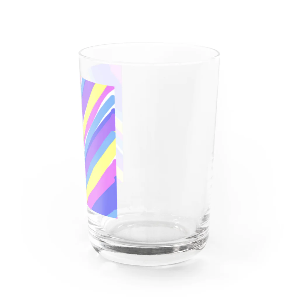 rollのストライプ　斜め Water Glass :right