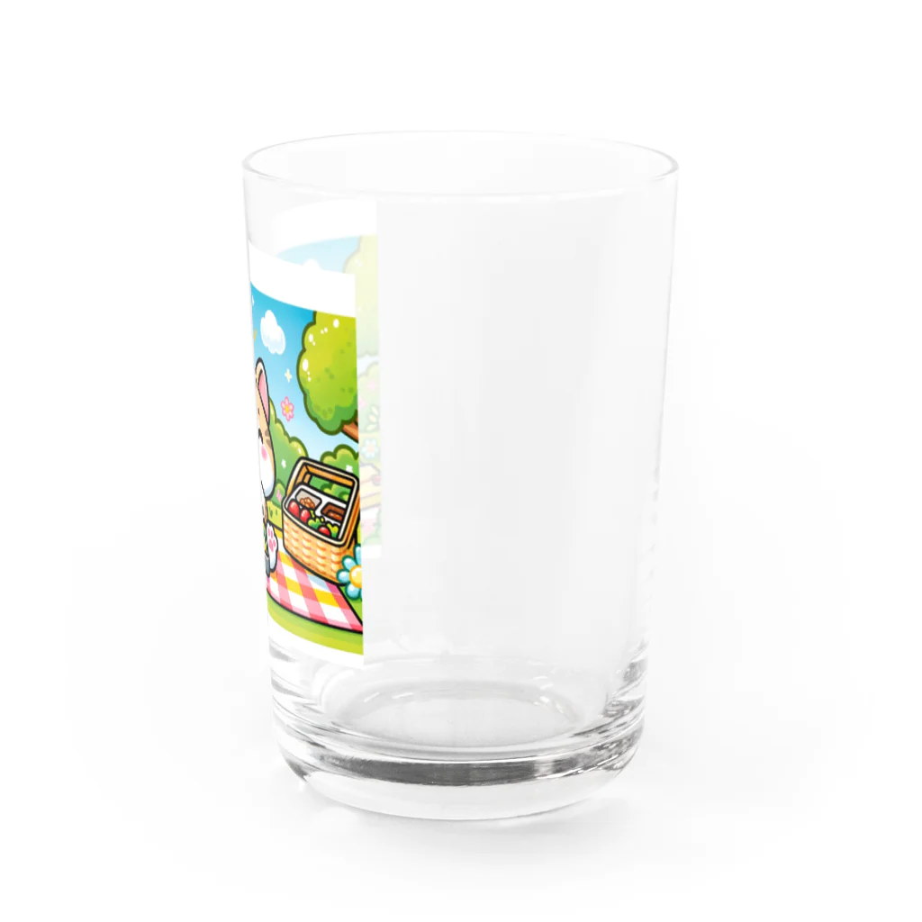 子猫カーニバルの遠足の楽しいお弁当タイム Water Glass :right