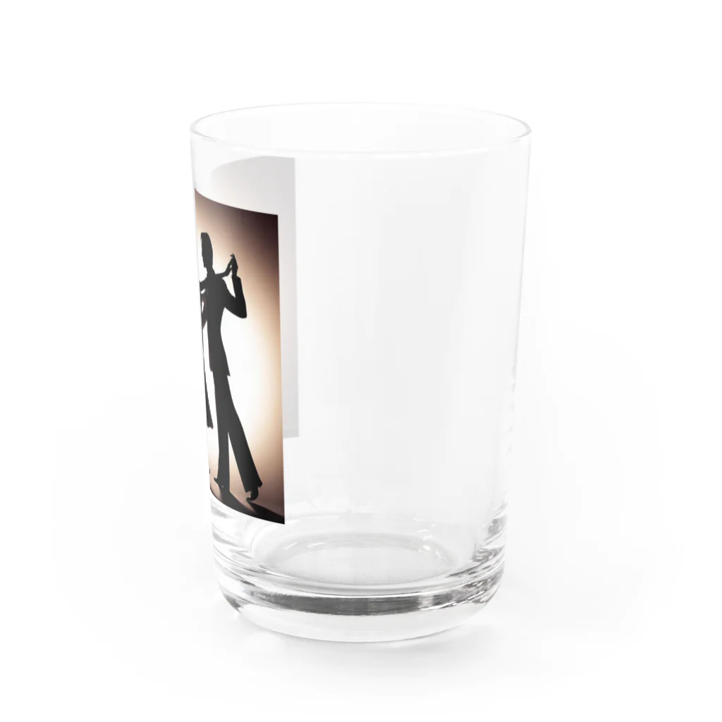 宝塚ファンのためのお店のデュエットダンスシルエット Water Glass :right