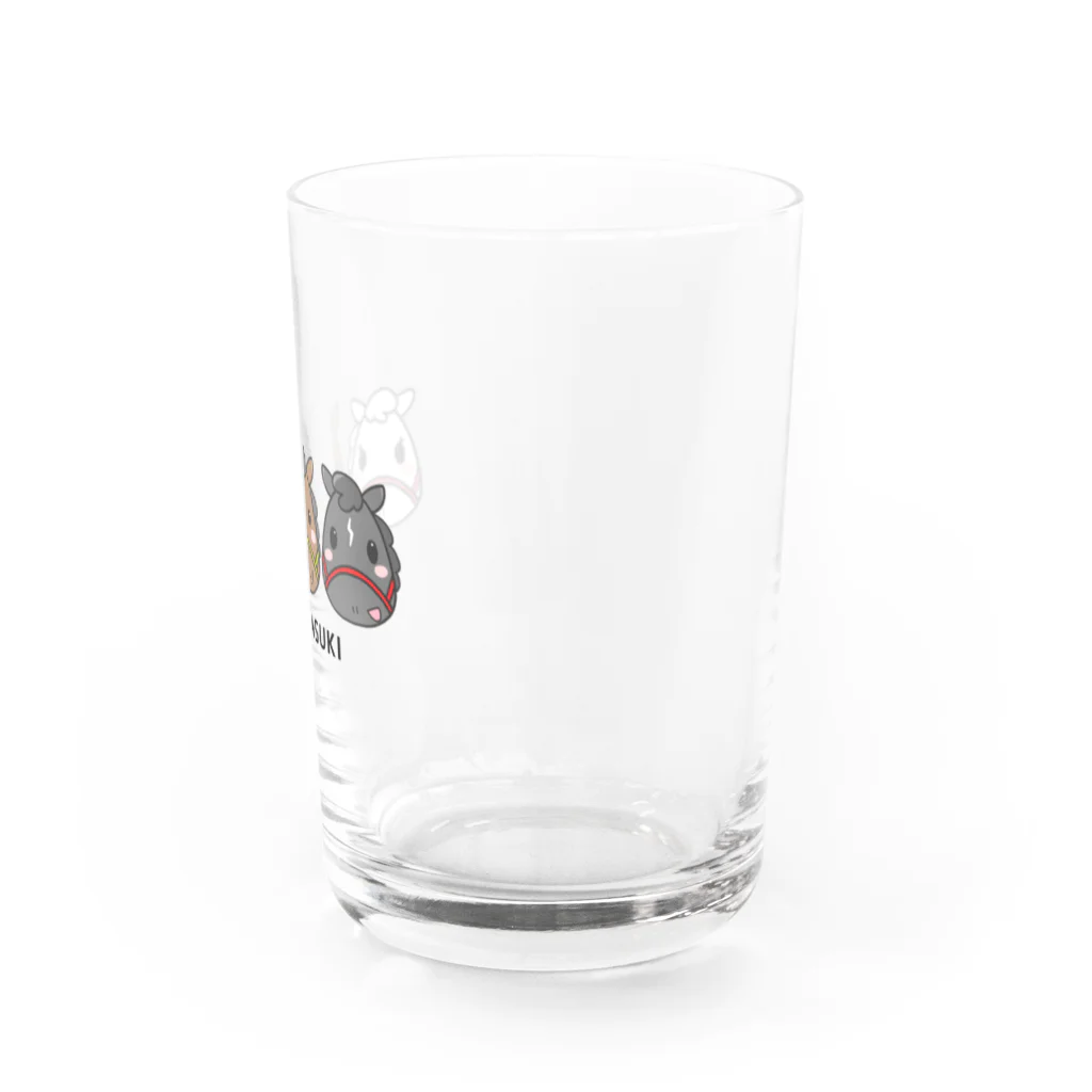 sirogenokoのお馬トリオ Water Glass :right