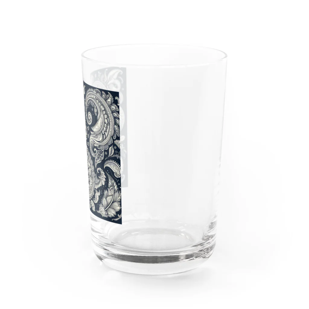 隠れ家のペイズリー柄 Water Glass :right