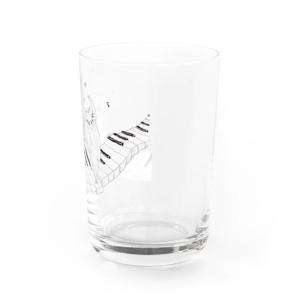 トコロコムギのピアノ教室にゃんこ Water Glass :right