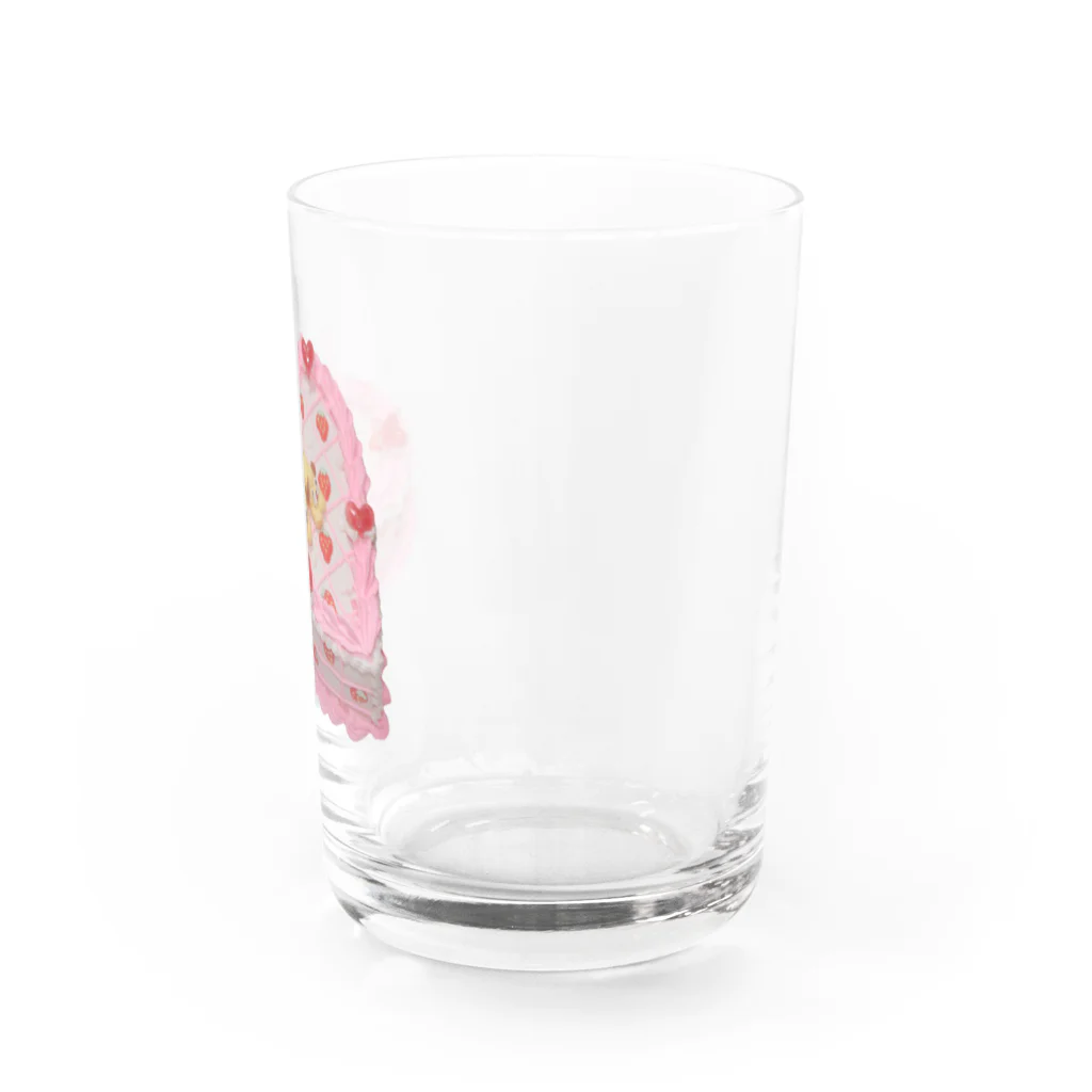 みよし洋菓子店の双子犬のいちごケーキ Water Glass :right