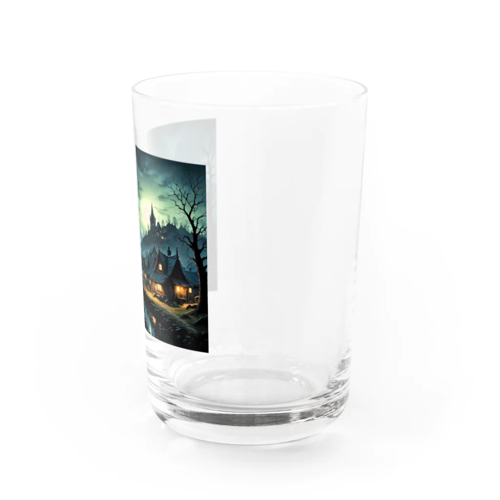 studio eizoの夜に輝く美しい村の光景 Water Glass :right