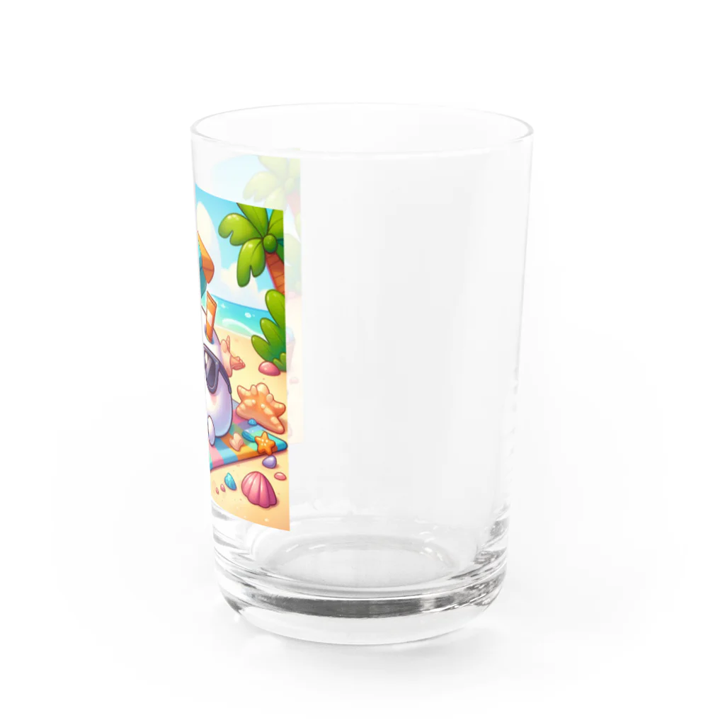 Chocolate-Lily-Mの☆ゆるキャラ・マシュマロ☆ Water Glass :right