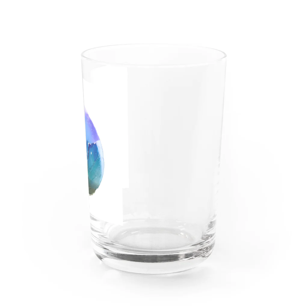 shop hrkのインクアートグラス【smokey blue】 Water Glass :right