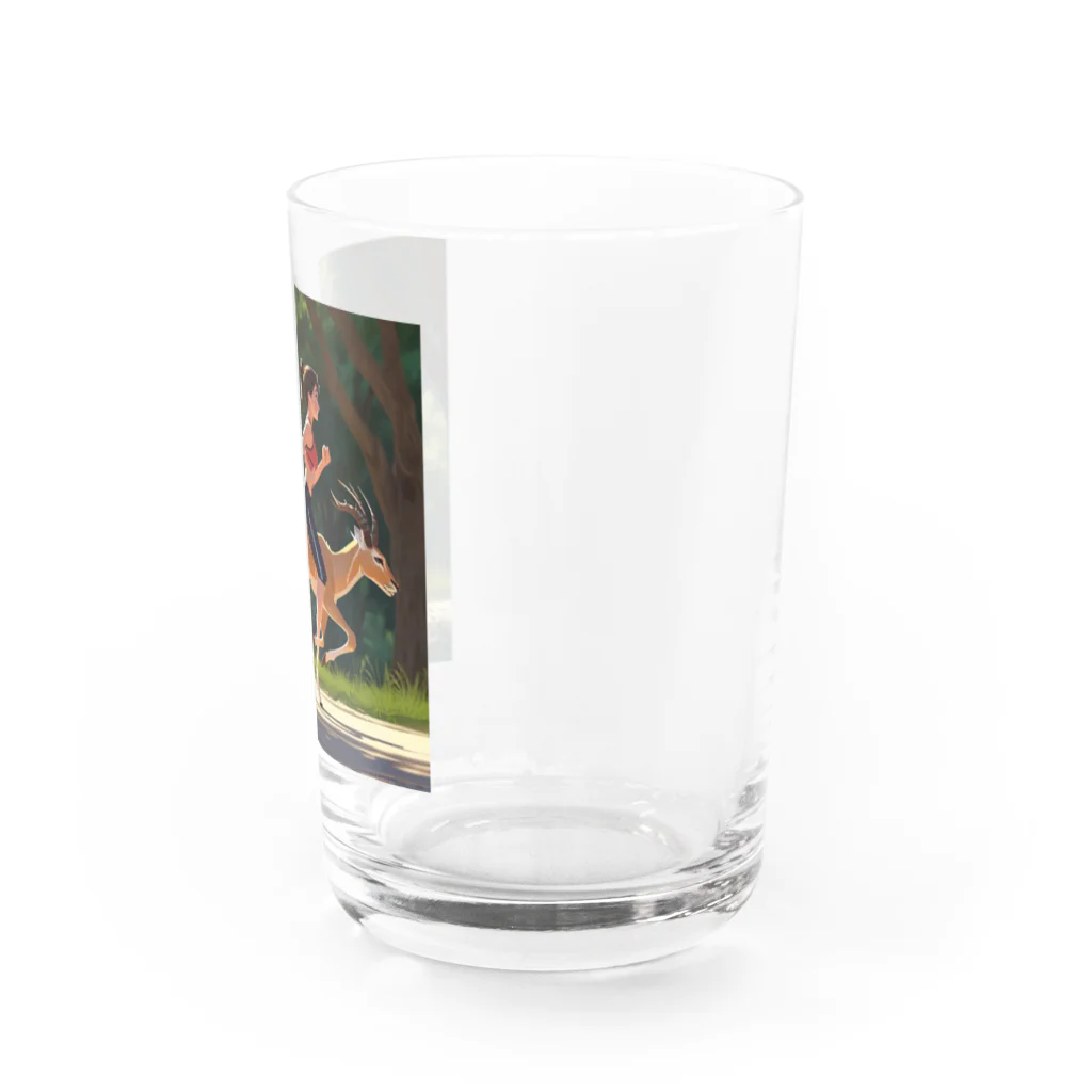 ganeshaのガゼルペンでジョギング Water Glass :right