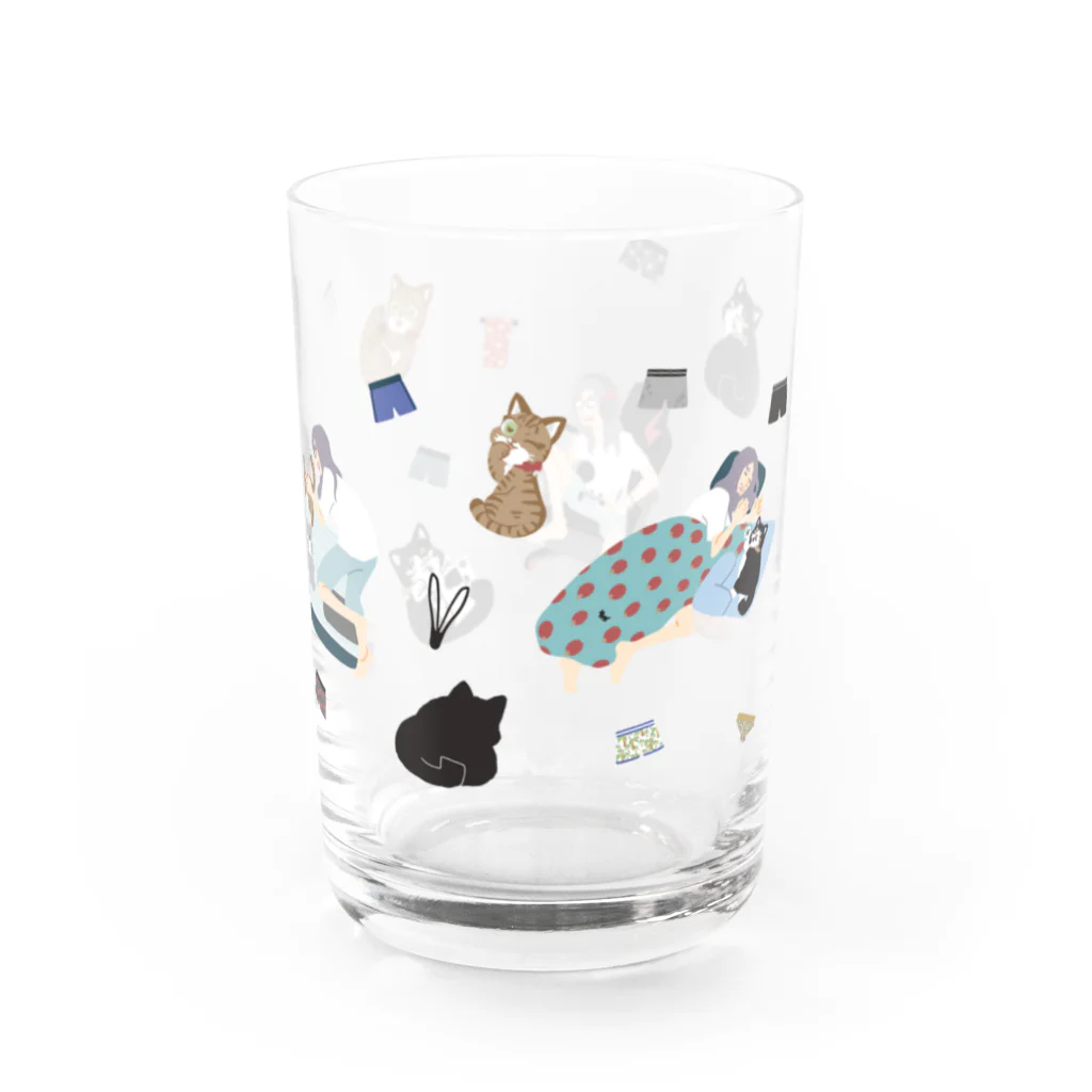 あいPONのお店🍄の♨お湯さんちで乾杯！何某バージョン Water Glass :right