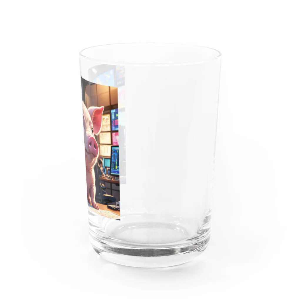 MTHの会社の市場戦略を検討するミニブタ Water Glass :right