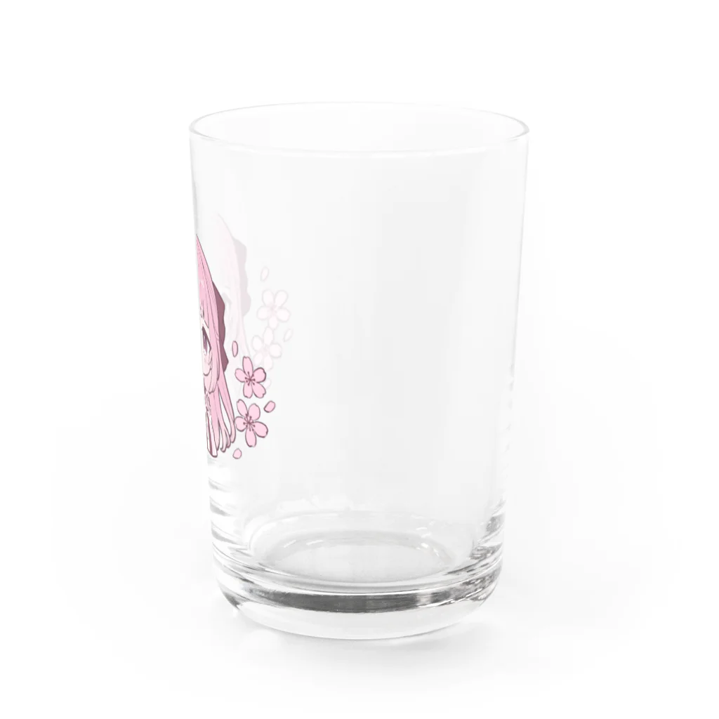 葉山そら　suzuri shopの聖桜ちゃん（カラフル） Water Glass :right