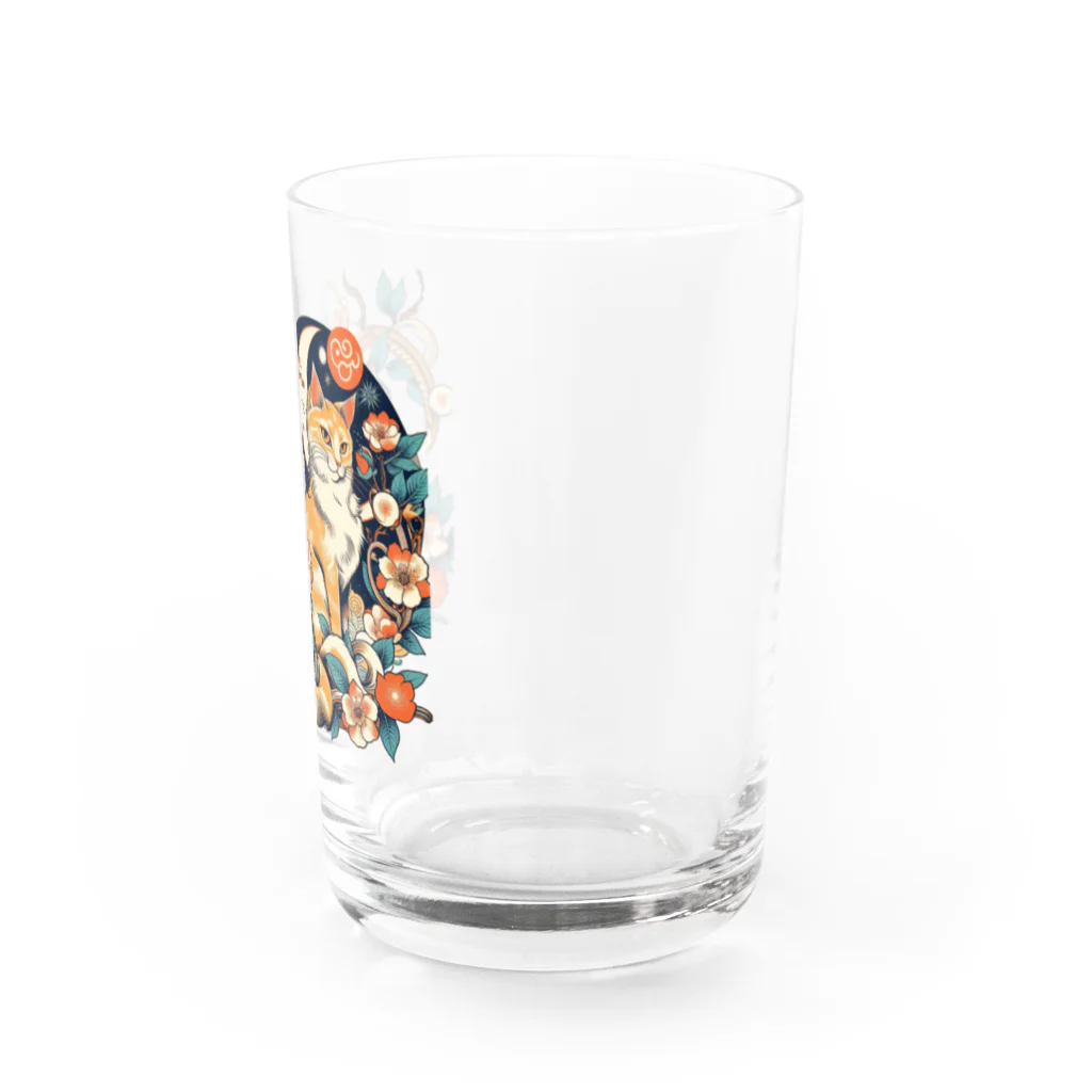 猫LOVE items Noahの猫LOVE items 茶虎と白黒 Water Glass :right