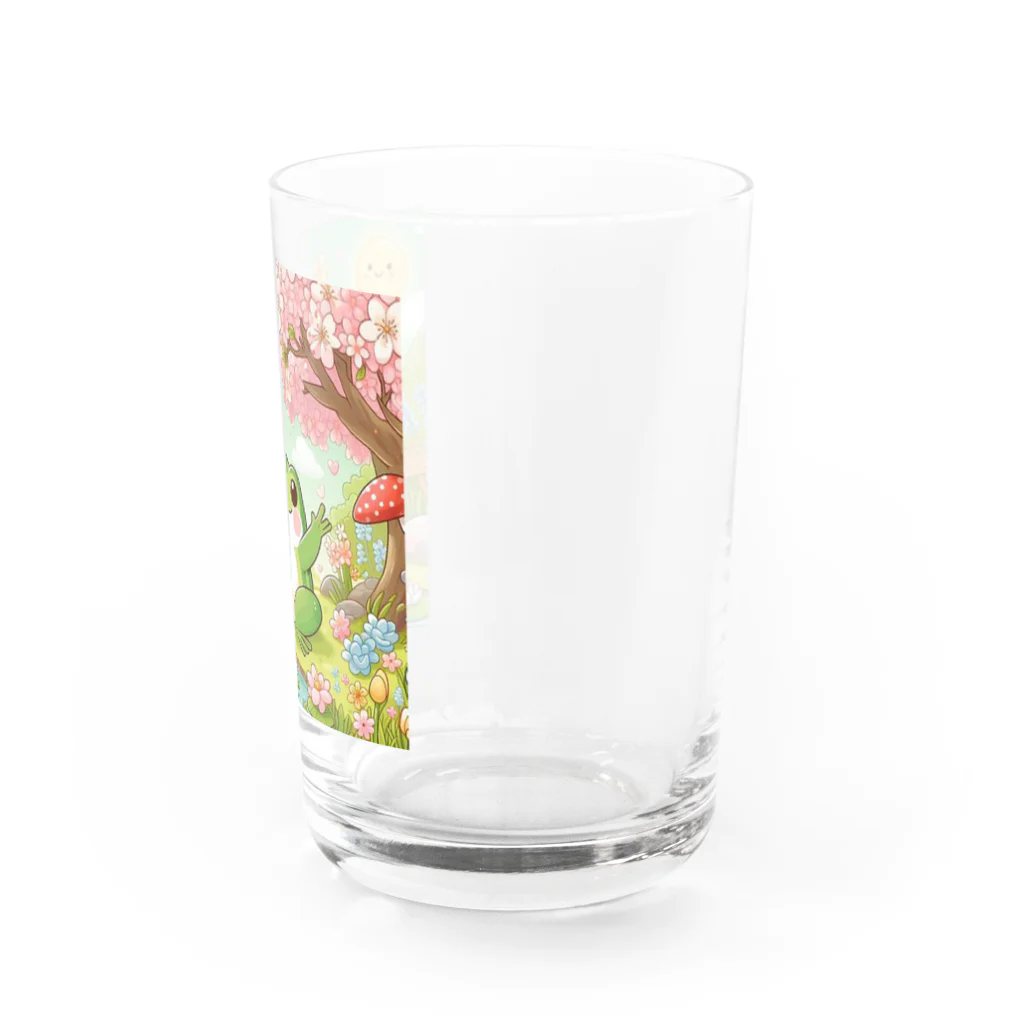 スタイリッシュベアーの春を感じるぷにぷにカエル Water Glass :right