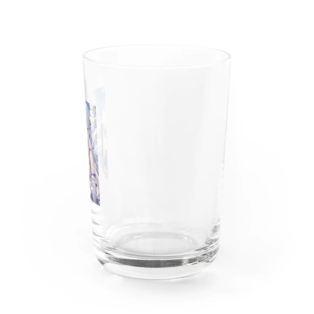 巫女スタぐらむの日本刀をもった美少女 Water Glass :right