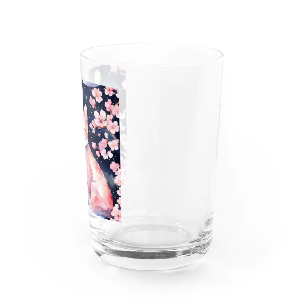 星降る夜にのsakura cat2 Water Glass :right