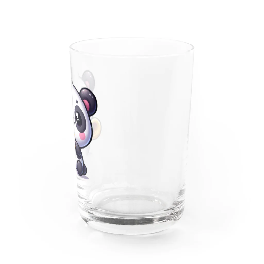 kyuchanのラッパ吹きのパンダ Water Glass :right