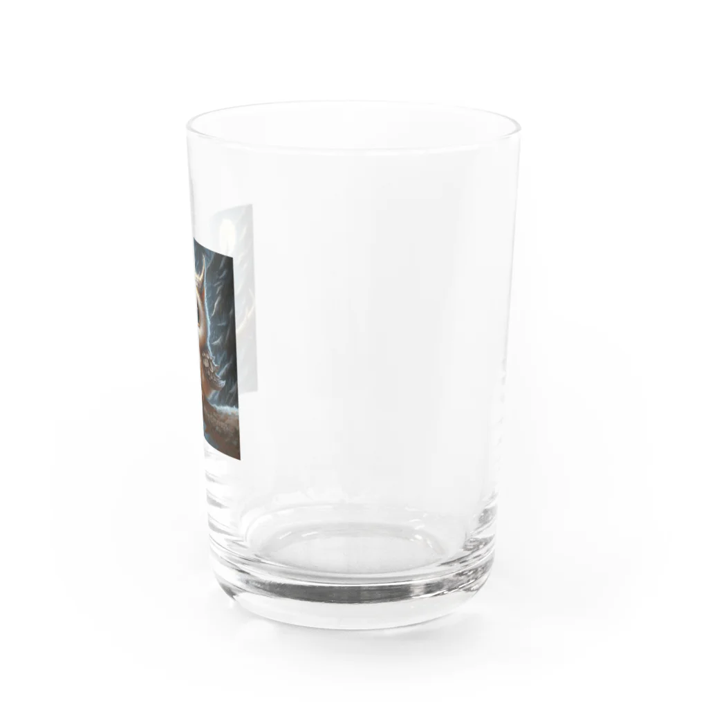 2024billionのねこふくろう Water Glass :right